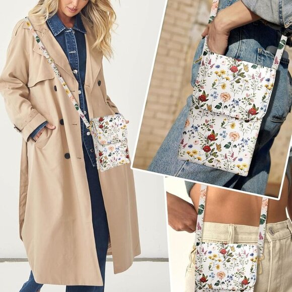 Small Leather Crossbody Bag Women Medium Cell Phone Purse Wallet with Detachable - Picture 6 of 6